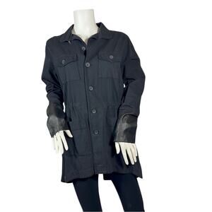 JET by John Eshaya Faux Leather Cuff  Jacket SZ P/S $225